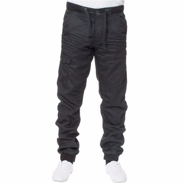 Men/'s Casual Denim Jogger Pants Sweatpant Drawstring Elastic Waist Trousers Jean